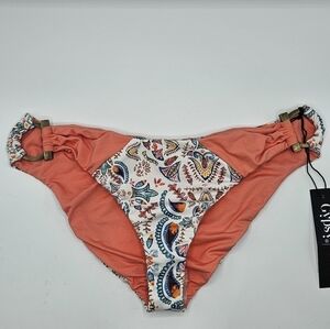 NWT Gypsy 05 swim printed contrast bikini bottom size small bikini bottom only